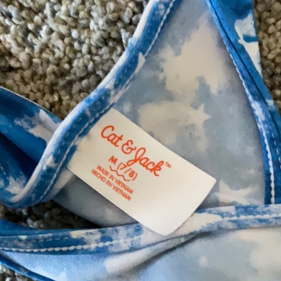 Cat & Jack Blue and White Swim Coverup - Picture 3 of 3